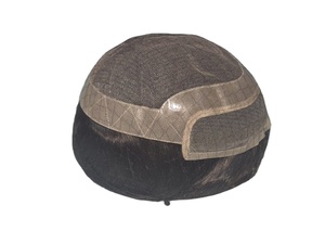 Los Angeles Human Hair <b>Toupee</b> Wig for Men with Indian Remy and Non-Remy Hair Patches - Product Image 4