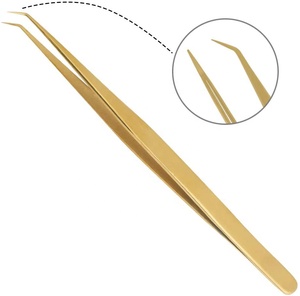 Custom Logo 90-Degree Volume <b>Eyelash</b> Tweezers Lash <b>Applicator</b> with Steel Fiber Tips Beauty Supplies for Lash Extension - Product Image 2