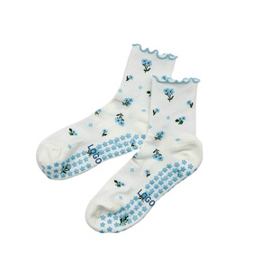 ถุงเท้าโยคะสำหรับผู้หญิงถุงเท้า jzvina มีระบายลายดอกไม้ - Product Image 1