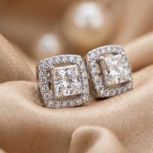 Pendientes Clásicos y Modernos con Diamantes Solitarios, 2.52 Ct, Diamante Cultivado en Laboratorio, Oro Amarillo, Blanco y Rosa de 9K, Certificados por Aigs, Unisex, para Boda - Product Image 2