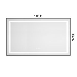 Specchio LED da Bagno 48 X 28 Pollici con Illuminazione Frontale e Posteriore, Montaggio a Parete, Cornice in Alluminio, Antiappannamento, Memoria, 3 Anni di Garanzia - Product Image 6