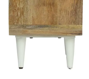 Modern Customized Solid Wood Nightstand High Quality Multi-functional Storage Furniture <b>Mirrored</b> Finish for Apartment Hospital - Product Image 3