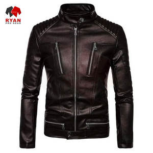 Veste en cuir pour homme de qualité supérieure avec personnalisation de la marque, couleur unie, matériau durable, service OEM et ODM - Product Image 5