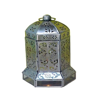 Linterna de acero Fabricante Muchos colores y formas Linterna Soporte de candelita vintage - Product Image 1