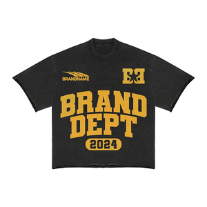 Ensemble survêtement homme streetwear été, t-shirt vintage délavé 100% coton et pantalon évasé, effet délavé à l'acide, fabrication usine - Product Image 2