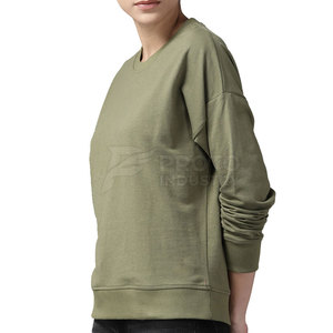 เสื้อสเวตเชิ้ตผู้หญิงทรงหลวม ดีไซน์เรียบง่าย เนื้อผ้านุ่ม คอกลม แขนยาว สไตล์ลำลอง สวยหรู - Product Image 2