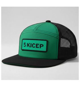 Casquette de camionneur verte KICEP en tissu maillé avec patch brodé sur le devant, réglable, style urbain décontracté, unisexe, printemps-été - Product Image 2