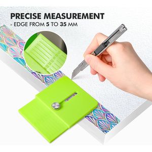Set di 2 Utensili per Taglio Bordi Verdi, Strumento di Precisione Regolabile (5-35mm) per Linee Rette nella Bordatura - Product Image 4