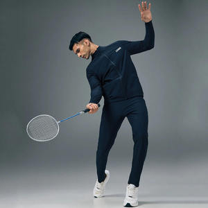 ชุดวอร์มโพลีเอสเตอร์สแปนเด็กซ์คุณภาพสูง ชุดกีฬาแบบเรียบง่ายสำหรับฤดูใบไม้ร่วง ชุดวอร์มผู้ชาย 2 ชิ้น - Product Image 3