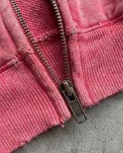 Sweat à capuche zippé unisexe personnalisé, épais, délavé à l'acide, effet vieilli, vintage, décoloré par le soleil, manches raglan, coupe oversize, style streetwear - Product Image 5
