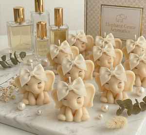 Vela de Elefante Bebé Adorable para Bautizo, Caja Personalizable, Etiqueta Personalizada Disponible, Precio de Fábrica al por Mayor - Product Image 2