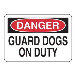 Panneau de signalisation « Chiens de garde en service » - Avertissement de zone de sécurité intérieure et extérieure imprimé UV - Product Image 2