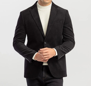 Ensemble blazer noir classique, blazer ajusté avec sangles de moine de créateur, tenue élégante smart-casual, couleurs et tailles personnalisées, costume homme - Product Image 5