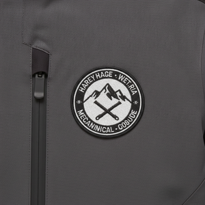Veste matelassée à capuche grise pour homme, design sportif imperméable avec logo, vêtements d'extérieur pour l'hiver - Product Image 6