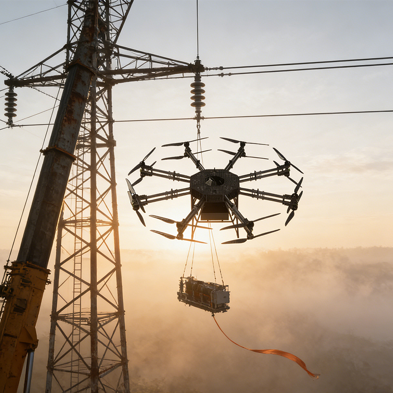 GT800 High - Capacity 16 - Rotor Cargo Drone 600Kg Maximum Net Load And 55 - Minute Smart Battery 2 Hover Time Warehouse