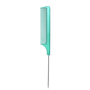 Hair <b>Comb</b> Solid Color Professional Stainless Steel Needle Pointed Tail <b>Comb</b> Styling <b>Comb</b> <b>Heat</b> Resistant Anti Static Tail Curved - Product Image 4