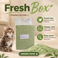 Litière pour chat au tofu emballée sous vide, OEM, marque privée, litière agglomérante, emballage personnalisé, fournisseur en gros pour les marques d'animaux de compagnie