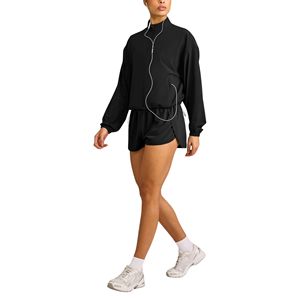 Chaqueta Cortavientos de Nailon para Mujer, Cierre Completo, Ligera, Transpirable, para Correr, Yoga, Gimnasio, Secado Rápido, Elástica en Cuatro Direcciones - Product Image 3
