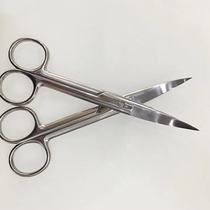 Ciseaux chirurgicaux de qualité supérieure en acier inoxydable, réutilisables, tranchants/à pointe arrondie, droits et courbés, pour la chirurgie médicale - Product Image 6