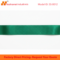 Ruban en satin polyester vert émeraude simple face de 25 mm, en gros, pour emballage décoratif de luxe, personnalisé, floral, rouleau de 50 yards