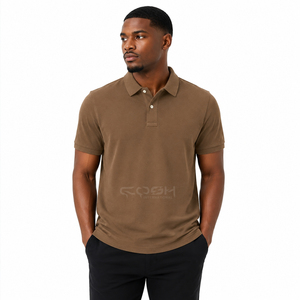Custom <b>Men's</b> Plain <b>Brown</b> <b>Polo</b> <b>Shirt</b> 100% Cotton Pique <b>Polo</b> T-<b>Shirt</b> Short Sleeve Golf Casual Wear OEM ODM Bulk Wholesale - Product Image 3