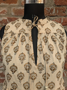 Vestido de Verano 100% Algodón para Mujer, Vestido Maxi con Estampado a Bloques Hecho a Mano, Diseño Sólido, Sostenible, para Otoño/Verano - Product Image 3