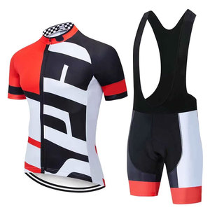 Ensemble de maillot de cyclisme unisexe Solid Traders, rouge, noir, blanc, manches courtes, vêtements de vélo respirants, légers, coupe-vent, réversibles - Product Image 6