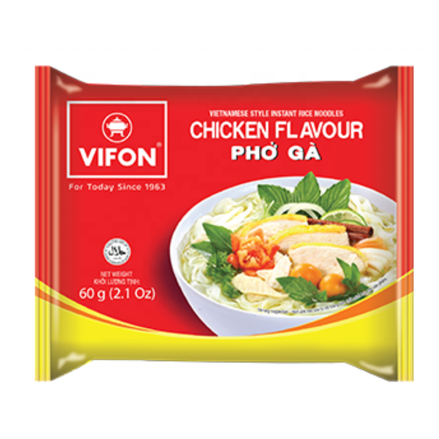 Vifon куриный ароматизатор рисовая лапша быстрого приготовления 60 г, упакованная в экспортный пакет для быстрого приготовления пищи