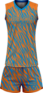 Tenue de volley-ball SpikeStorm Pro AeroSpike Elite, kit de volley-ball ThunderHit Premium, 100 % polyester, impression par sublimation intégrale - Product Image 2