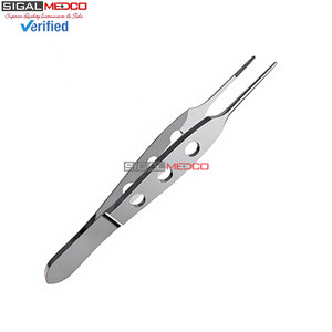 Pinzas Quirúrgicas Dentadas con Puntas de 0.5 mm de Ancho, 3.5 Pulgadas, Instrumento Quirúrgico Oftálmico para Cirugía Ocular, Microquirúrgicas de Precisión - Product Image 3