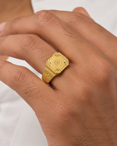 Anillo Hip Hop de Venta Directa de Fábrica, Anillo de Latón Sólido Chapado en Oro, Joyería de Moda Hecha a Mano, Anillo de Diseño, Regalo para Él - Product Image 5