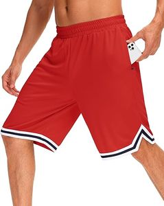 Shorts Bermuda pour homme en polyester bleu à séchage rapide avec poches, taille élastique, style décontracté, couleur unie, taille mi-haute - Product Image 5
