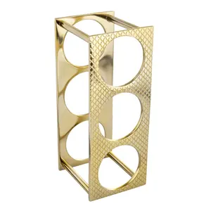 Support à bouteilles de vin en métal de style farmhouse décoratif haut de gamme, seau à glace en aluminium étanche avec pinces, capacité 5L, fabrication artisanale de luxe - Product Image 2