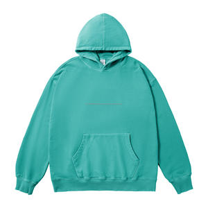 Sweat à capuche vintage d'hiver en coton pur lavé à la lumière Retro Wax Dyed Men's Hoodie Acid Wash Hoodies - Product Image 4