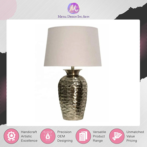 Worldwide Exporter Selling Hammered Metallic Aluminum <b>Night</b> Table Lamp – Luxury <b>Lighting</b> Solution for Home & Office Use on Sale - Product Image 6