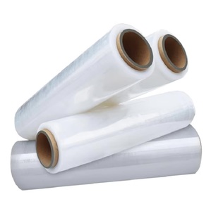 Film étirable transparent laminé souple et imperméable pour le stockage 500mm x 20 microns x 1500 pieds, film d'emballage pour palettes, impression sérigraphique, qualité alimentaire - Product Image 4