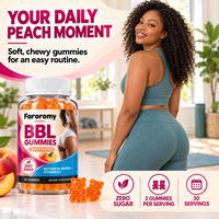 Gummies BBL en gros sous marque privée Aguaje Maca Fenugrec - Gummies bien-être végétaliennes sans sucre pour femmes, 60 unités