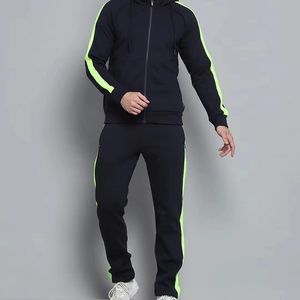 Conjunto Deportivo de Dos Piezas para Hombre, con Capucha, 100% Algodón, Ecológico, Transpirable, Ligero, para Invierno, Ideal para Gimnasio y Jogging - Product Image 2