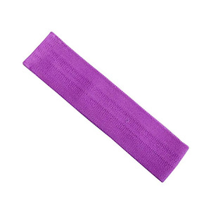 Purple Fabric Resistance Bands with Black Stripes for Exercise and Strength Training, Durable <b>Elastic</b> Workout Gear - Product Image 4