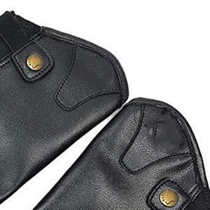 Demi-chaps d'équitation de qualité supérieure avec fermeture éclair, meilleurs demi-chaps d'équitation en cuir de vachette sur mesure - Product Image 5