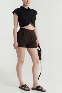 <b>Women's</b> Summer Athleisure Jogger <b>Shorts</b> Breathable Waterproof Quick Dry Eco-Friendly Windproof 100% Cotton Solid Flowers Tassel - Product Image 2