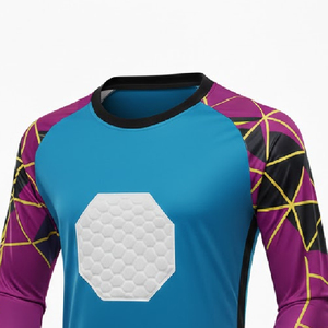 Camiseta de Portero de Fútbol Personalizable para Hombre, 100% Poliéster, Impresión por Sublimación, Transpirable, Manga Larga, Secado Rápido, OEM - Product Image 5