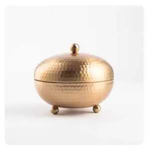 Luxury Woven Leather <b>Wrapped</b> Stainless Steel Food Warmer With Transparent Glass Lid Insulated Serving Bowl For Hotel Buffet - Product Image 3