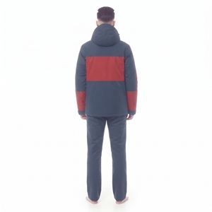 Veste de ski pour homme Hawk Eye à blocs de couleur avec capuche, imperméable, isolation synthétique, fermeture éclair, vêtements d'extérieur pour l'hiver - Product Image 6