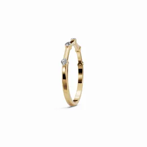 Bague Moderne de Luxe Empilable en Or Jaune 18K avec Diamant de Laboratoire, 5 Pièces Certifiées IGI pour l'Exportation en Gros depuis l'Inde - Product Image 2
