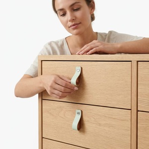 Leather Cabinet Handle Lever Modern Design for Kitchen Wardrobe Dresser & Bathroom Furniture-Durable Finish - Product Image 2