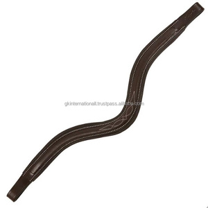 Equipo de sillines de caballo ecuestre hecho a mano elegante cosido suave acolchado marrón cuero Premium banda de cejas de caballo para bridas - Product Image 3