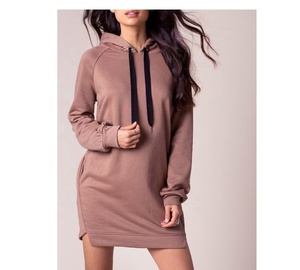 High Quality Pullover Cotton Ladies Long Custom Hoodies <b>Women</b> Crewneck Long Sweatshirt Hooded - Product Image 1