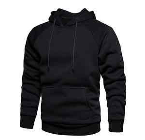 Sudaderas con Capucha Blancas de Moda para Hombre, Otoño-Invierno, Manga Larga, Corte Holgado, Color Sólido, Forro Polar, Técnicas de Lavado - Product Image 6