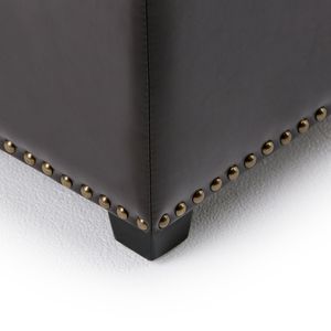 Kingsley Coffee Brown Large <b>Storage</b> Ottoman Stylish <b>Stools</b> & Ottomans Collection - Product Image 3